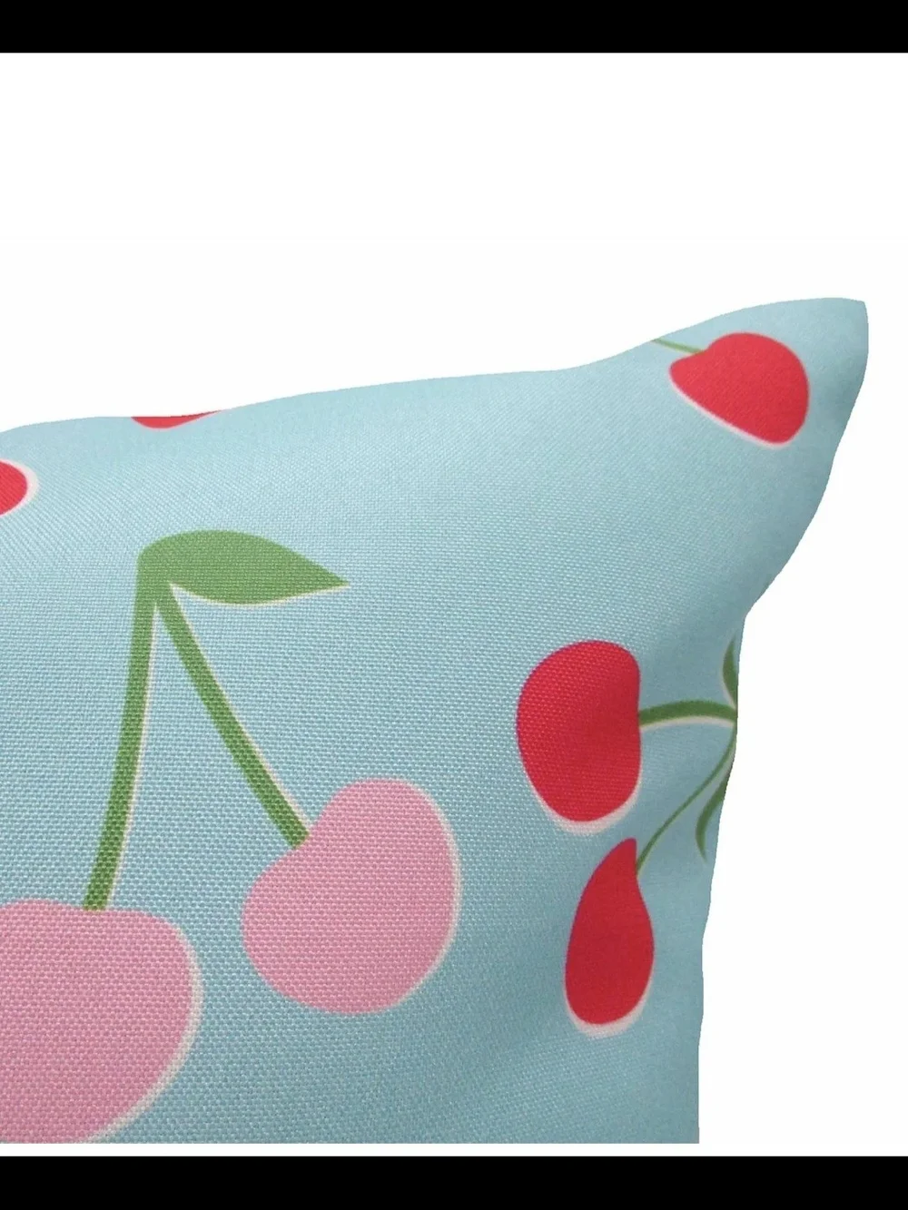 NWT Oh Joy! Cherry Print Outdoor Throw Pillow in Sky Blue Size 16